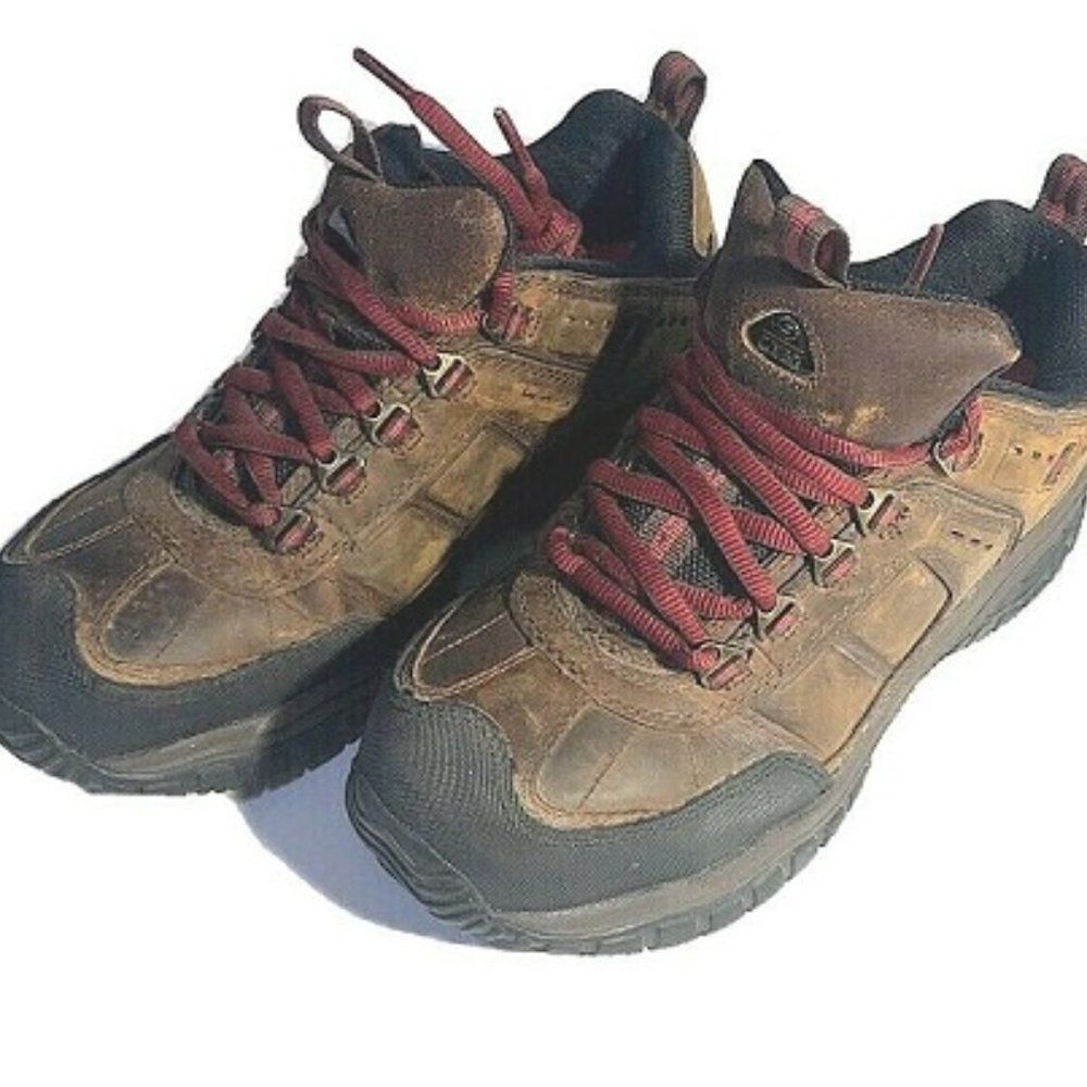 SKETCHERS Work Soft Stride Men's Oiled Leather STEEL Toe Work Shoes Sz 7💥💥💥